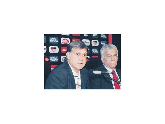 Gerardo Martino en su presentación como nuevo entrenador de Newell’s.