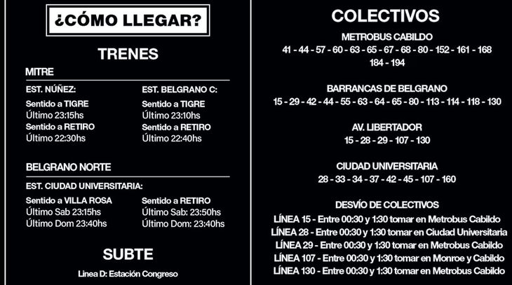 Mapa de colectivos, trenes y subtes para llegar al Monumental sin contratiempos. Mapa de colectivos, trenes y subtes para llegar al Monumental sin contratiempos.