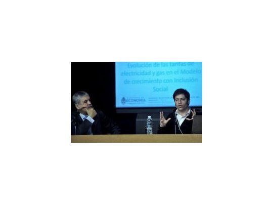 Julio De Vido, ministro de Planificación, y Axel Kicillof, viceministro de Economía.