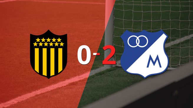 Millonarios, de visitante, derrotó 2-0 a Peñarol