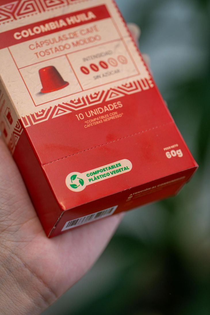 Cápsulas de café compostables, hechas en base a almidón de papa.