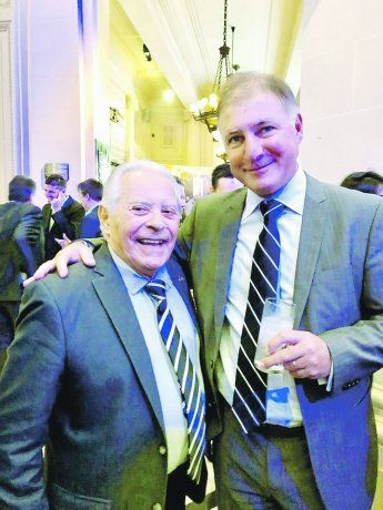 Raúl Meroi vicepresidente de la BCR y precio máximo para el primer lote de soja de la temporada, y Andrés Ponte, presidente del refortalecido Rofex