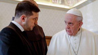 Volodimir Zelenski y el papa Francisco durante el último encuentro presencial.&nbsp;