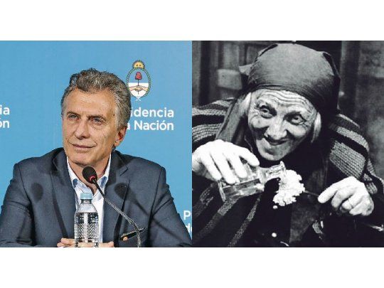 Mauricio Macri y Pepe Soriano como “La Nona”