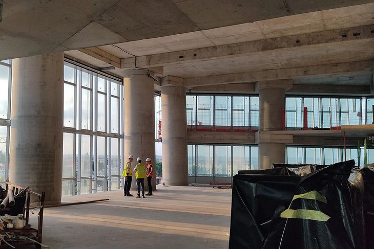 Interior en obras en La Tour F, en Costa de Marfil Interior en obras en La Tour F, en Costa de Marfil