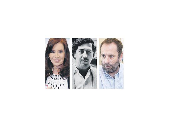 Cristina de Kirchner, Pablo Escobar y Juan Carlos Molina
