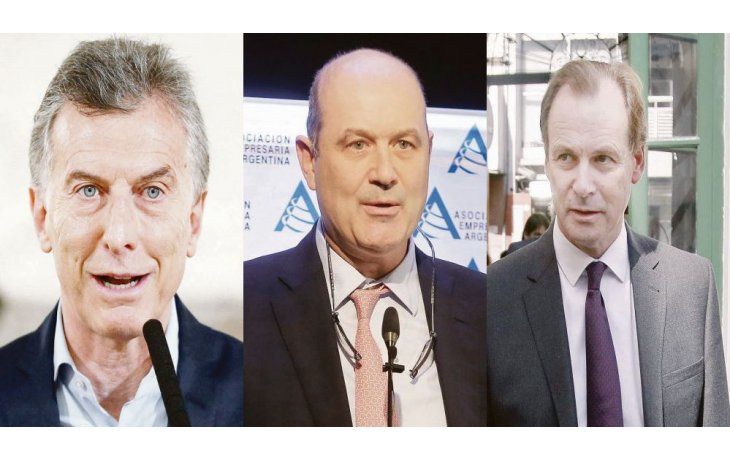 Mauricio Macri , Federico Sturzenegger  y Gustavo Bordet