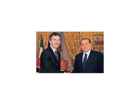 Mauricio Macrio y Silvio Berlusconi.