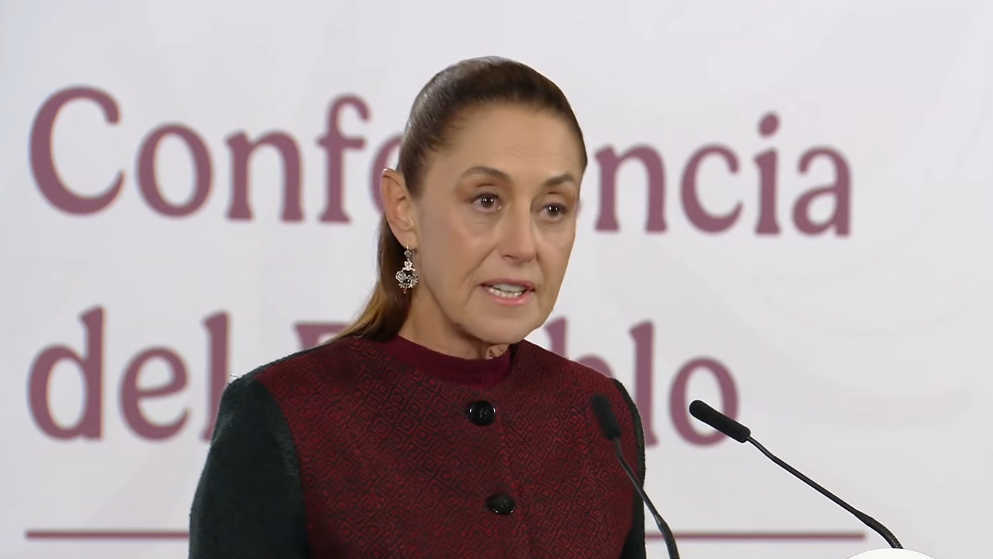 Claudia Sheinbaum en la Mañanera de este miércoles.