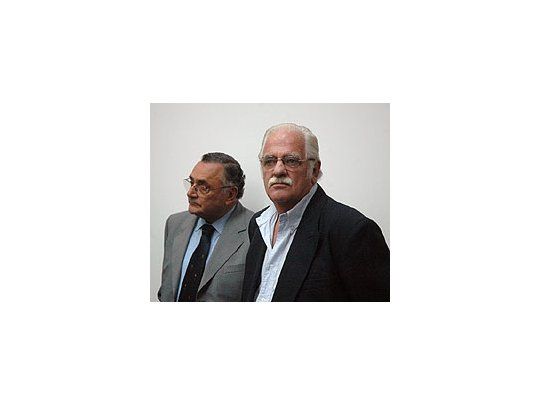 Carlos Carrascosa y su abogado en el juicio por la muerte de María Marte García Belsunce