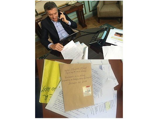 Mauricio Macri dedicó parte de la jornada a agradecer mensajes de apoyo.