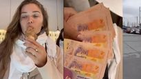 una estadounidense mostro en tiktok cuantos pesos consiguio con u$s40 y la criticaron