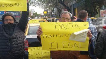 taxistas realizaron cortes en la ciudad y prometieron repetirlos la proxima semana
