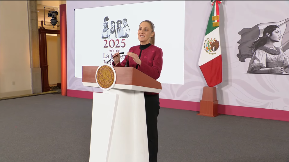 Claudia Sheinbaum en la Mañanera de este martes.