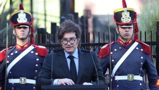 Javier Milei en el acto del Día del Veterano y de los Caídos en la Guerra de Malvinas.