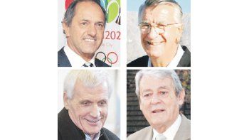 Daniel Scioli, José Luis Gioja, Antonio Caló, Carlos Kunkel