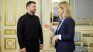 The president of Ukraine spoke during a press conference with the European Union's top foreign diplomat. The president of Ukraine spoke during a press conference with the European Union's top foreign diplomat.