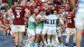 With a tight 28-24, the Argentine team took a victory that is worth gold. With a tight 28-24, the Argentine team took a victory that is worth gold.
