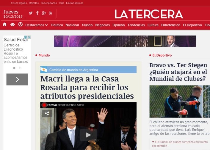 La Tercera, Chile