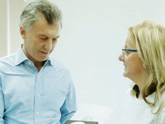 Cortesía. Mauricio Macri y Alicia Kirchner, ayer en Santa Cruz.
