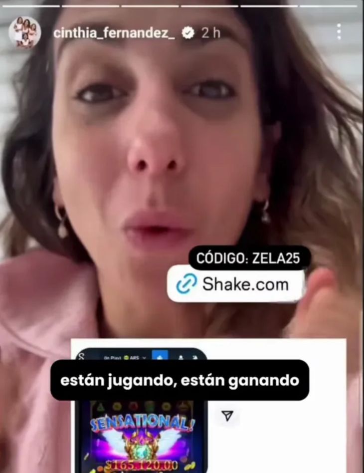 History of Cinthia Fernández in his instagram promoting a clandestine casino. History of Cinthia Fernández in his instagram promoting a clandestine casino.