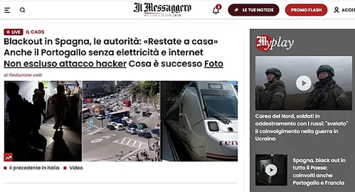 El Messanggero diario de Roma. El Messanggero diario de Roma.