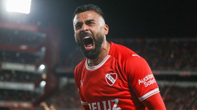 Golpe de nocaut. Canelo anotó el único gol del partido en el triunfo de Independiente sobre Huracán en la Copa de la Liga.&nbsp;