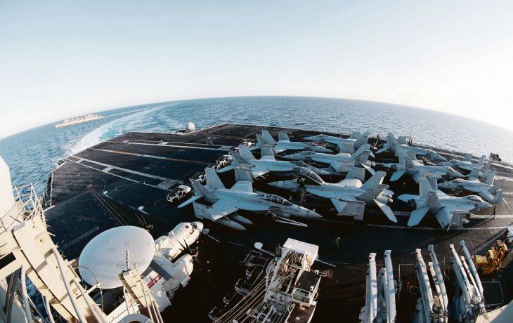 alerta. El Gobierno norteamericano decidió desplegar el portaaviones USS Abraham Lincoln para enviar un mensaje al régimen iraní.