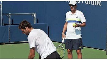 Del Potro y Prieto, en la Luois Armstrong, en la foto que circuló por redes sociales.