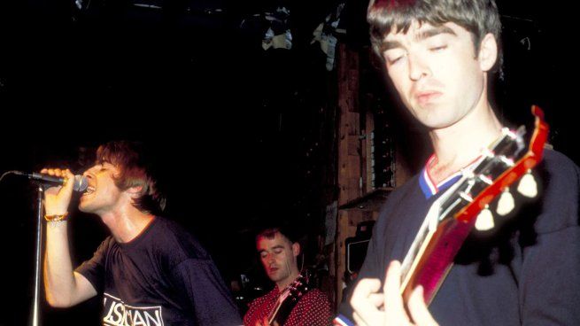 Paul Bonehead Arthurs, Noel Gallagher y Liam Gallagher de Oasis.&nbsp;