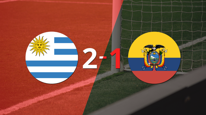 Uruguay logró una victoria de local por 2 a 1 frente a Ecuador