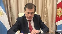 Gerardo Zamora, en una de sus primeras actividades como senador nacional.