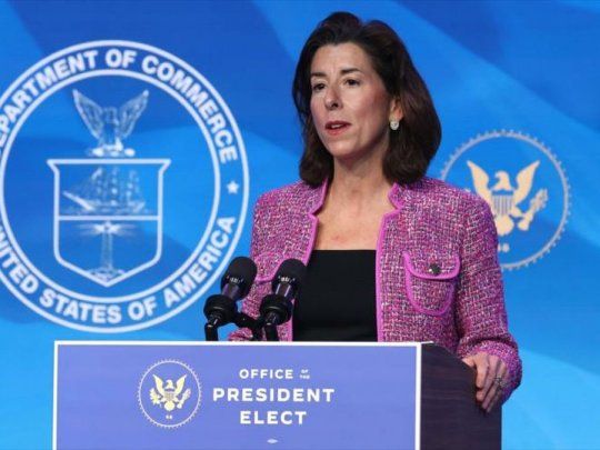 Gina Raimondo dijo que China tuvo un comportamiento anticompetencia.