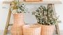Wicker baskets can be easily reused for decorating the house.