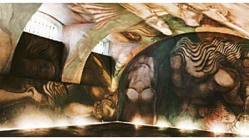 ámbito.com | Ejercicio plástico. El mural, creado por Siqueiros en el sótano de la exótica quinta bonaerense de Natalio Botana, no halla la paz. Después de casi dos décadas de descuido, ahora enfrenta otras penurias.