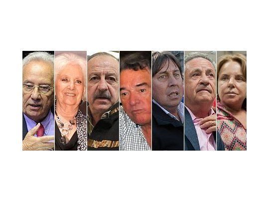 Héctor Recalde, Estela de Carlotto, Hugo Yasky, Luis Barrionuevo, Pablo Micheli, Eduardo Duhalde e Hilda González.
