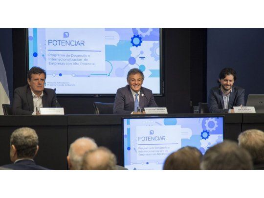 Lo anunció el ministro de Producción Francisco Cabrera, ante académicos y empresarios.