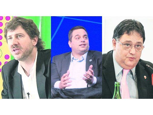 Matías Cremonte, Jorge Triaca y Jorge Rizzo.