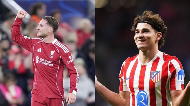 Alexis Mac Allister y Julián Álvarez, los argentinos destacados en la Champions League.
