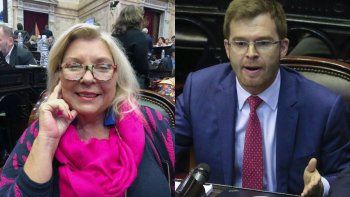 Elisa Carrió y Nicolás Massot.