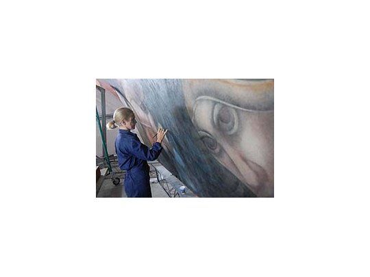 La restauración del mural comenzó a fines del 2008.