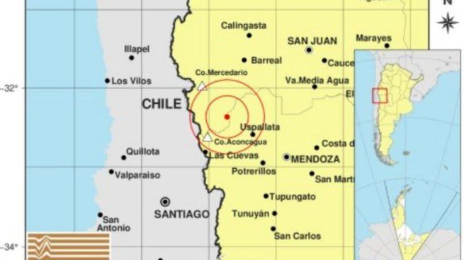 El sismo ocurrió a las 11:08 en el límite con San Juan.