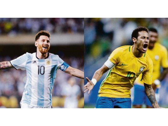 Enfrentados. Dos grandes estrellas que representarán a las dos principales marcas en el Mudnial de Rusia 2018: Lionel Messi se vestirá con Adidas y el brasileño Neymar, con Nike.