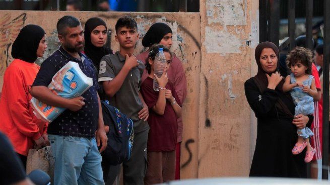 Víctimas libanesas del ataque israelí de ayer.