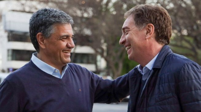 El ministro de Interior, Diego Santilli, junto al jefe de Gobierno de la Ciudad de Buenos Aires, Jorge Macri.&nbsp;