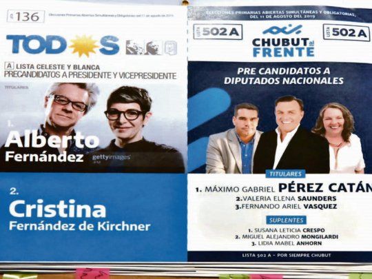 ¿PICARDÍA?.La papeleta llegó a con una imagen ficticia de la fórmula presidencial que encarnan Alberto Fernández y Cristina de Kirchner.