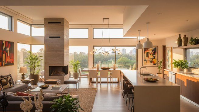 El diseño moderno de viviendas prioriza amplitud, iluminación natural y materiales que aportan calidez sin ostentación