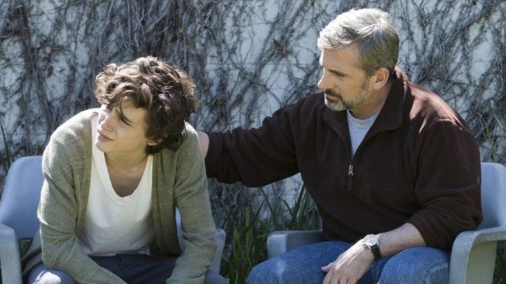 Steve Carrell y Timothée Chalamet protagonizan esa fuerte película, en Prime Video. Steve Carrell y Timothée Chalamet protagonizan esa fuerte película, en Prime Video.