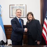 Lamelas con Bullrich, en una reunión este viernes.