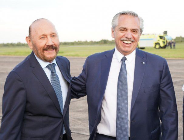 El gobernador de Formosa, Gildo Insfrán, y el presidente Alberto Fernández. 